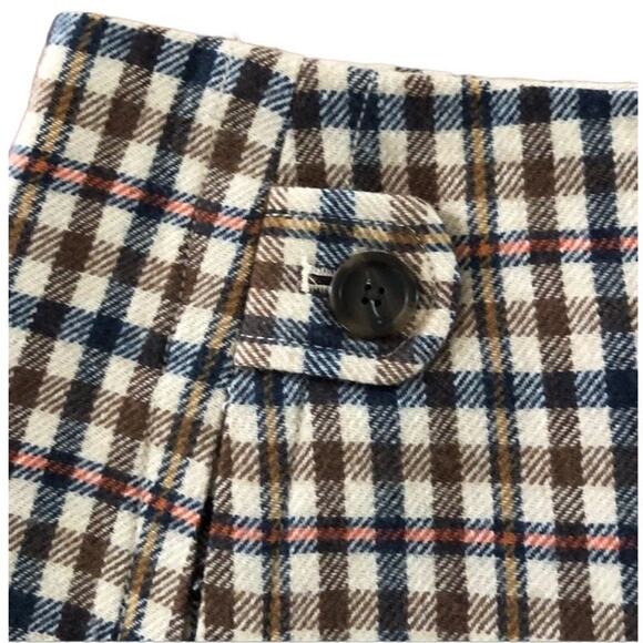 Banana Republic Tan plaid short skirt with pockets size 10 fall hoilday - Picture 4 of 10